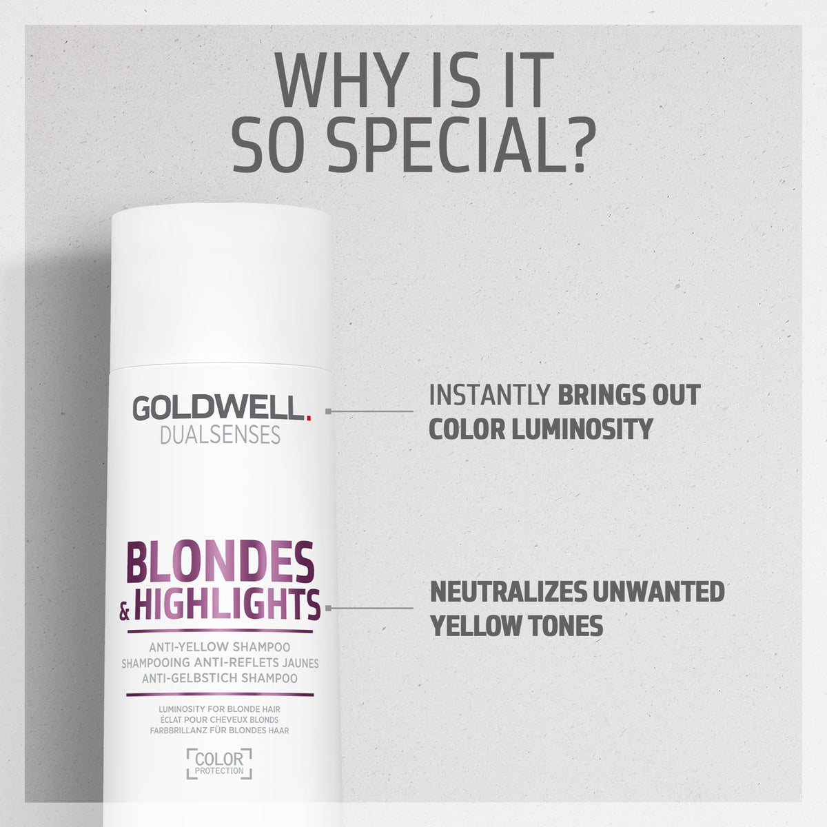 Goldwell Dualsenses shampoo texture close-up demonstrating lightweight, detangling benefit