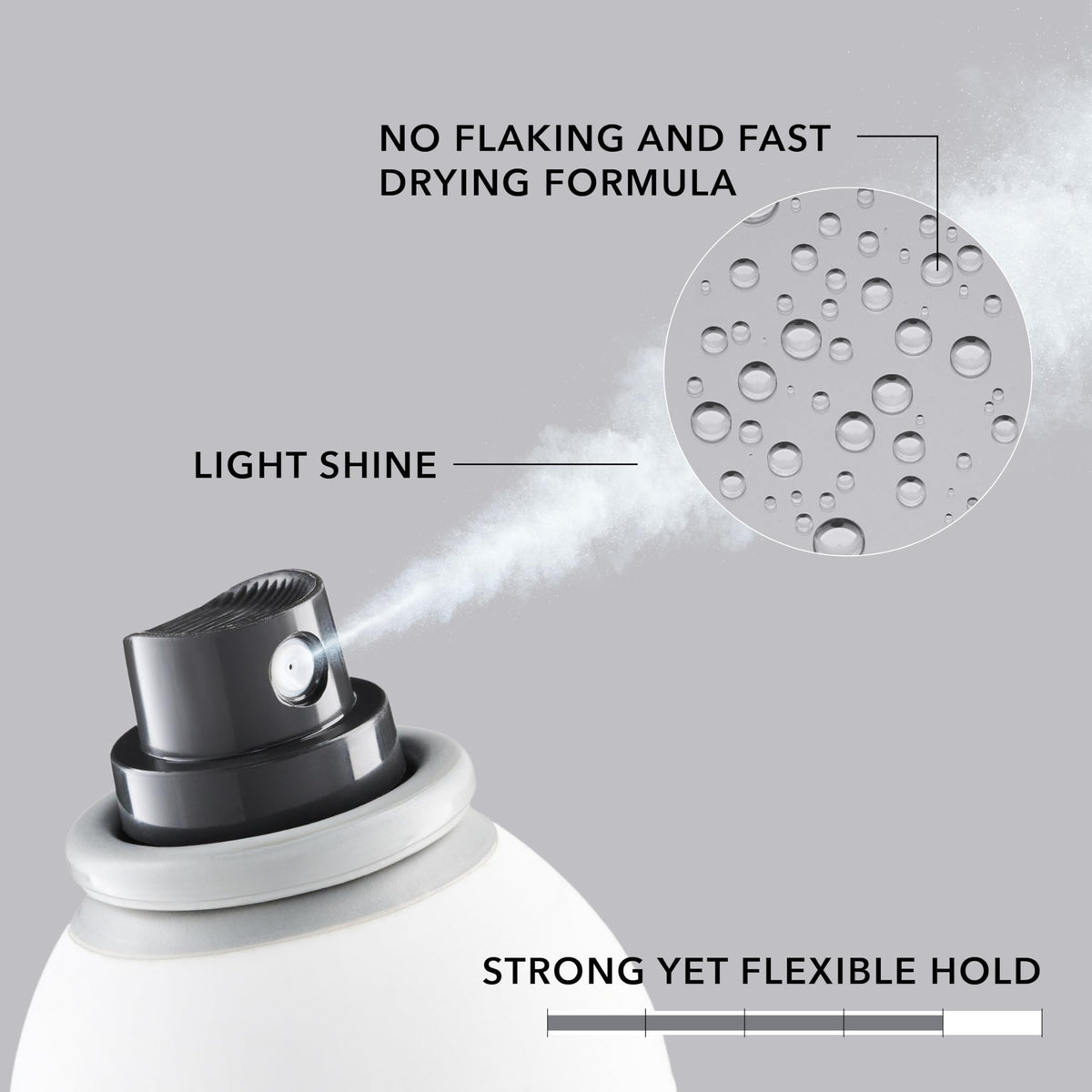 Goldwell mist close-up demonstrating microfine spray for quick-drying benefit