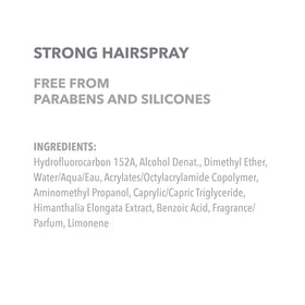 Goldwell spray being used on styled hair showing humidity resistance benefit