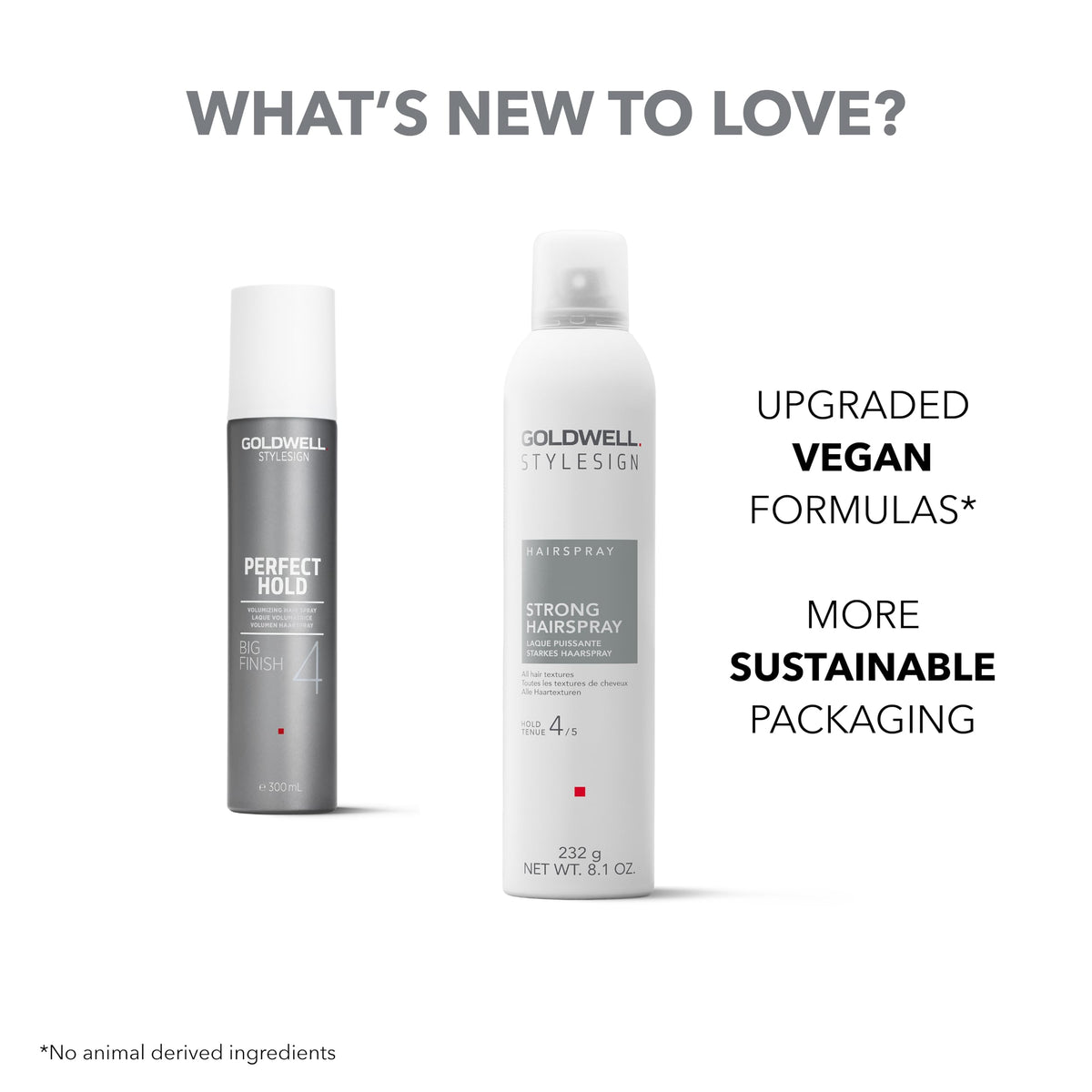 Goldwell textured hair finish showing low-shine, flexible hold benefit