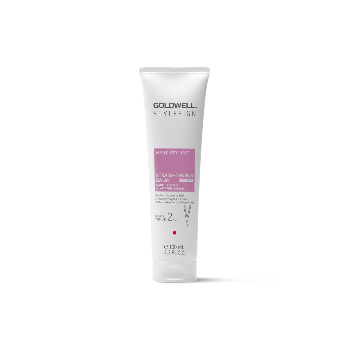 Goldwell front packaging showing product and benefits for salon-smooth hair