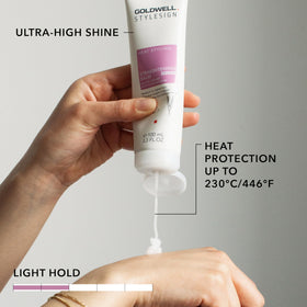 Goldwell balm texture close-up illustrating creamy formula and easy spread