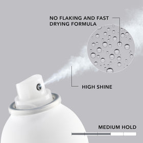 Goldwell spray mist in hair demonstrating flexible hold benefit