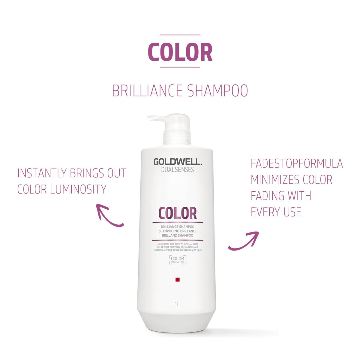 Goldwell shampoo lather close-up showing gentle cleansing and shine