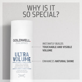 Goldwell bottle beside ruler showing 300mL scale and size reference