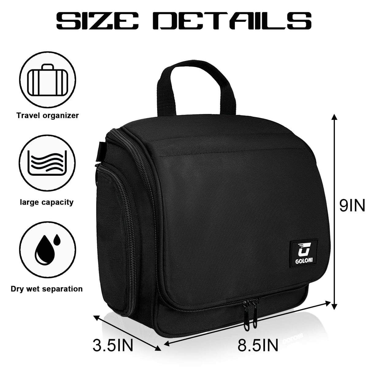 Goloni open hanging full view displays 10 compartments for quick access