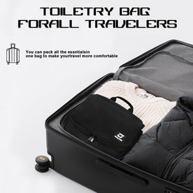 Goloni size scale with toiletries compares full-size bottles fitting comfortably
