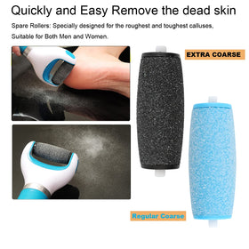 GOMINYUF close-up of roller texture highlighting abrasive grit for faster callus removal