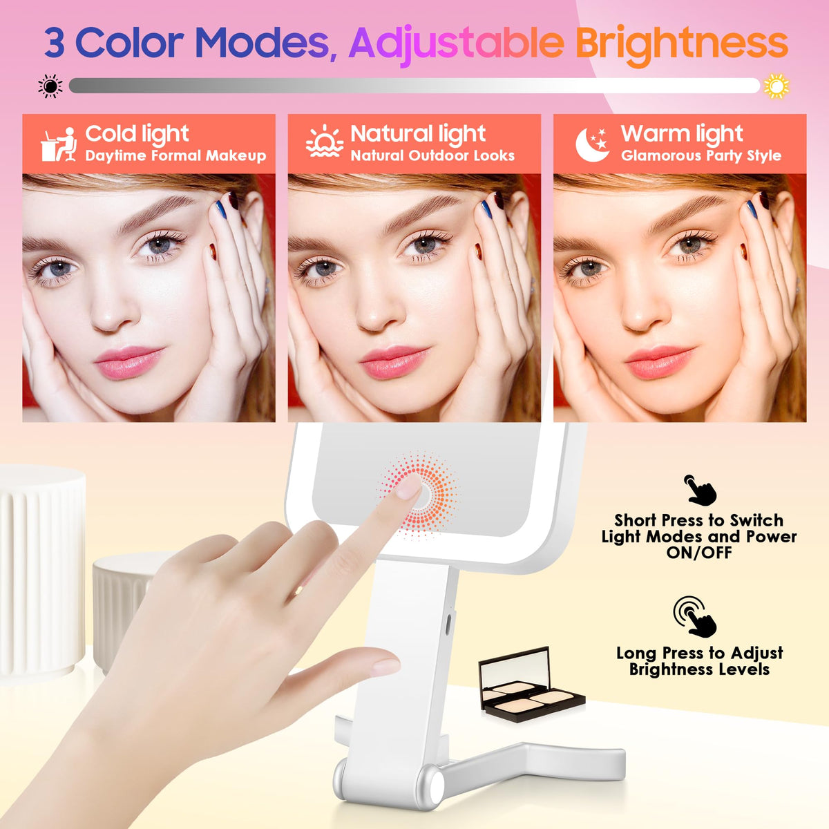 GOMIPURU LED light modes panel, adjustable lighting for accuracy