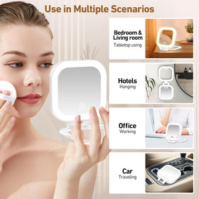 GOMIPURU included tweezers arranged with mirror showing grooming readiness