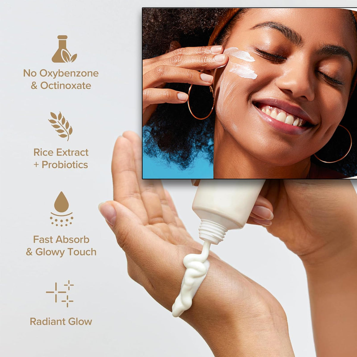 gonalulu texture close-up showing lightweight cream for smooth hydration