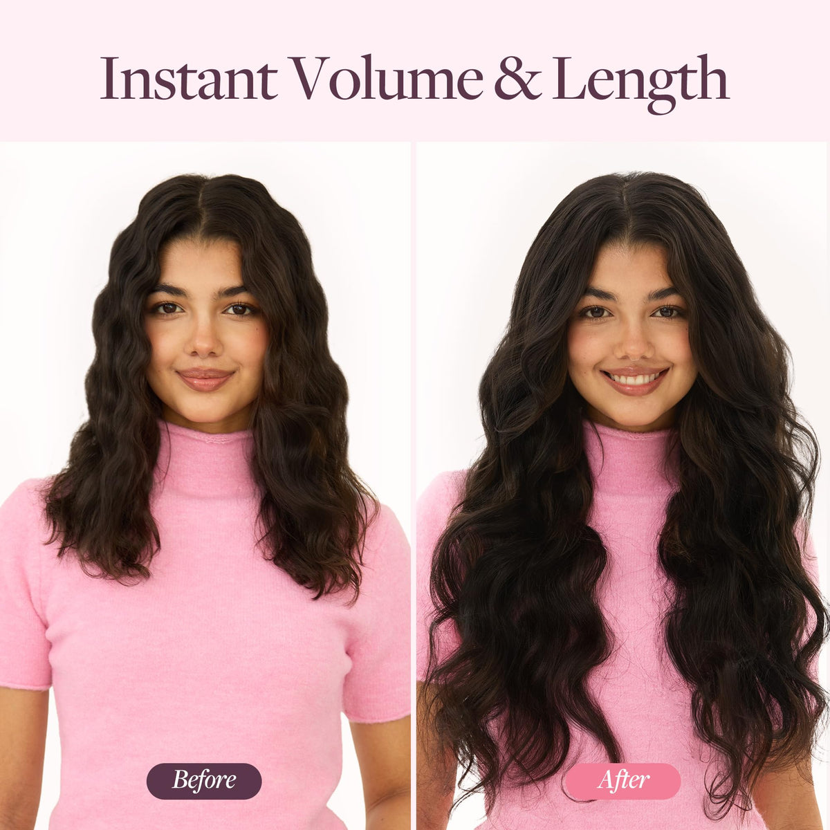 GOO GOO application in hand demonstrating easy quick clip-in benefit