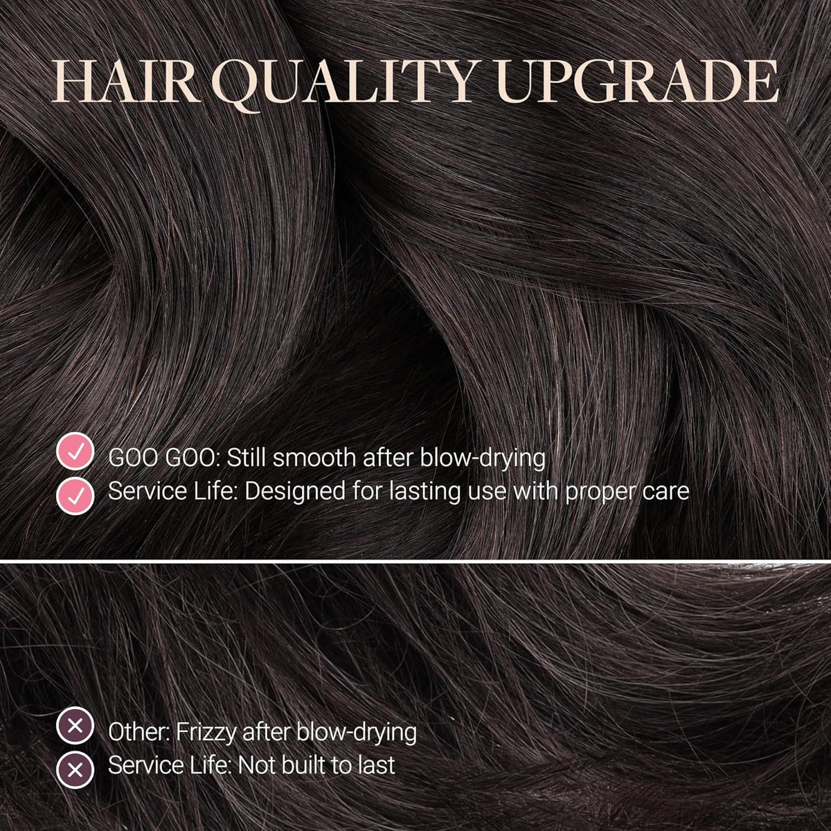 GOO GOO 18 inch side view showing added length for natural enhancement