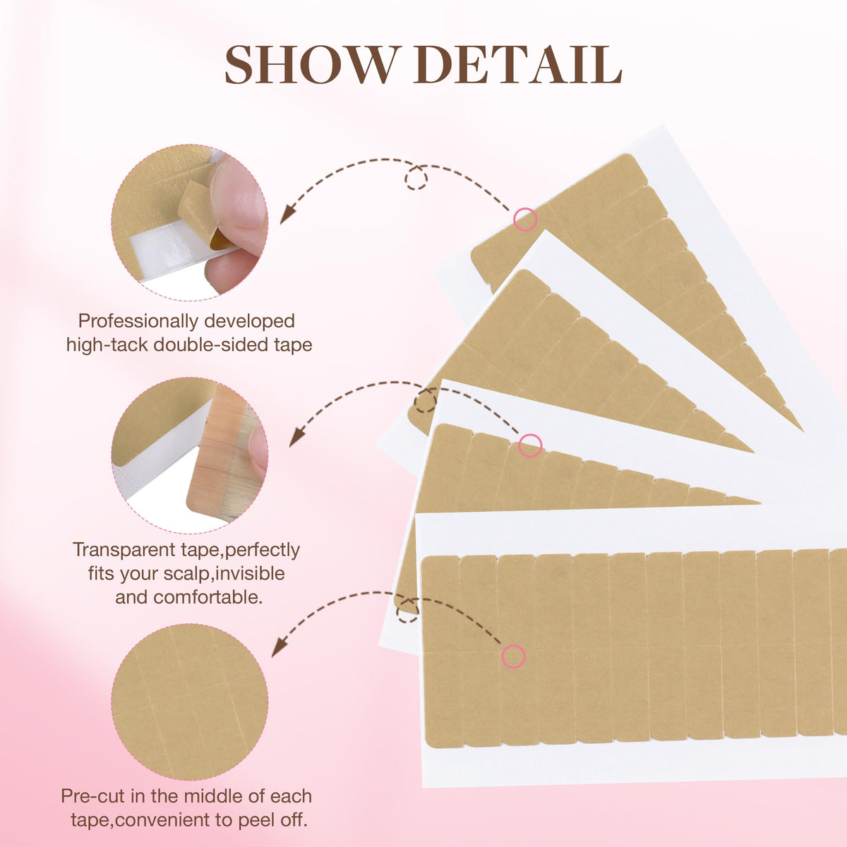 GOO GOO tape-in application demo showing simple press-and-set benefit