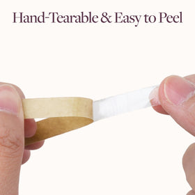 GOO GOO transparent tape applied to hair weft for an invisible, natural-looking bond