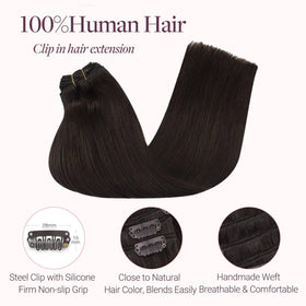GOO GOO weft detail showing Remy hair texture for smooth blending