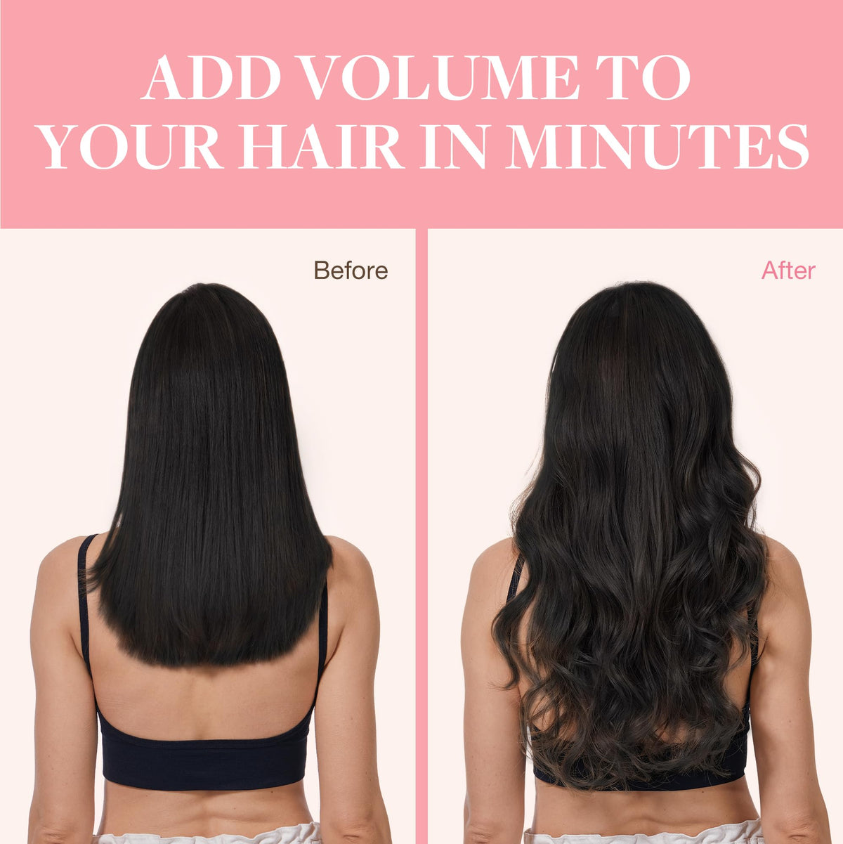 GOO GOO wefts laid flat showing 120g weight and layered distribution