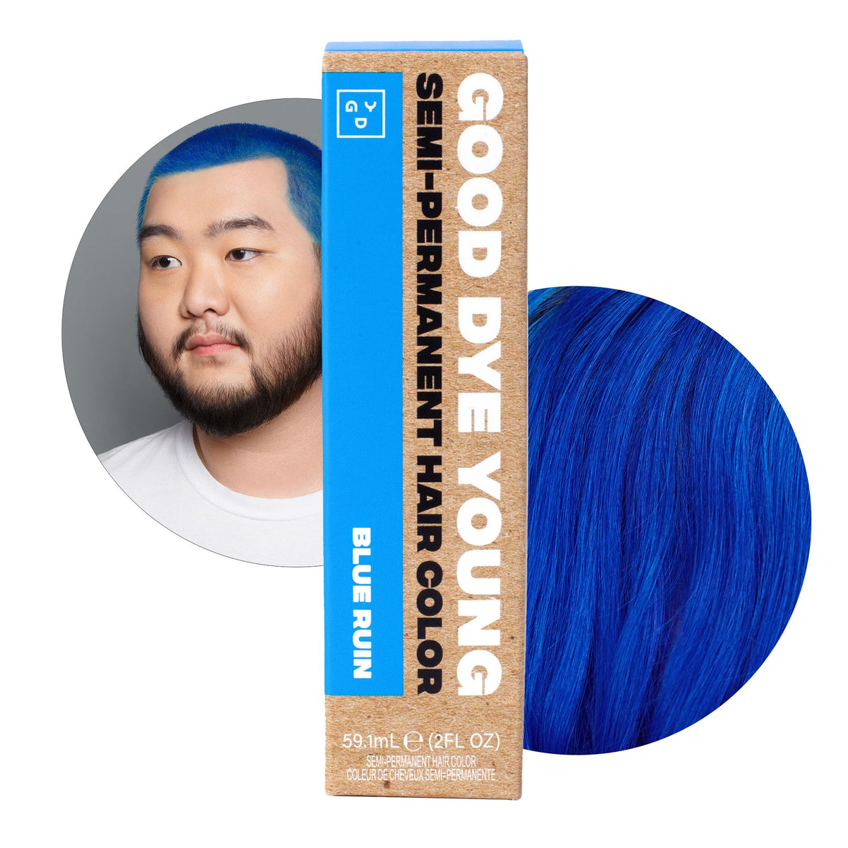 Good Dye Young front tube showing Blue Ruin label and bold color