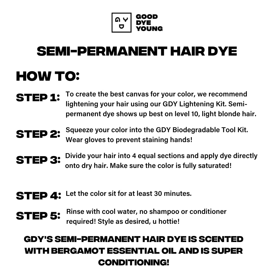 Good Dye Young vibrant blue hair in sunlight showing UV protection benefit