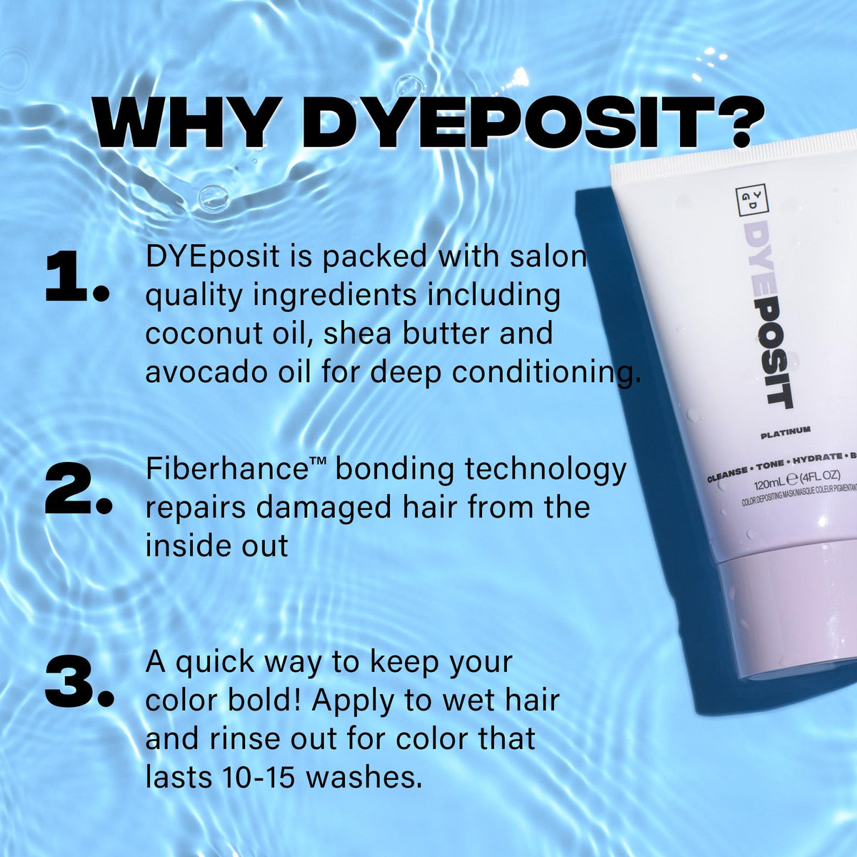 Good Dye Young rinse bowl splash demonstrating easy color removal