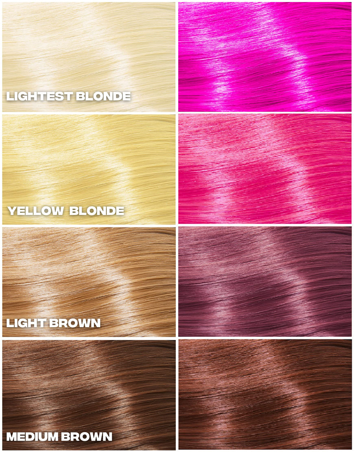 Good Dye Young applied to pre-lightened hair showing saturated hot-pink payoff