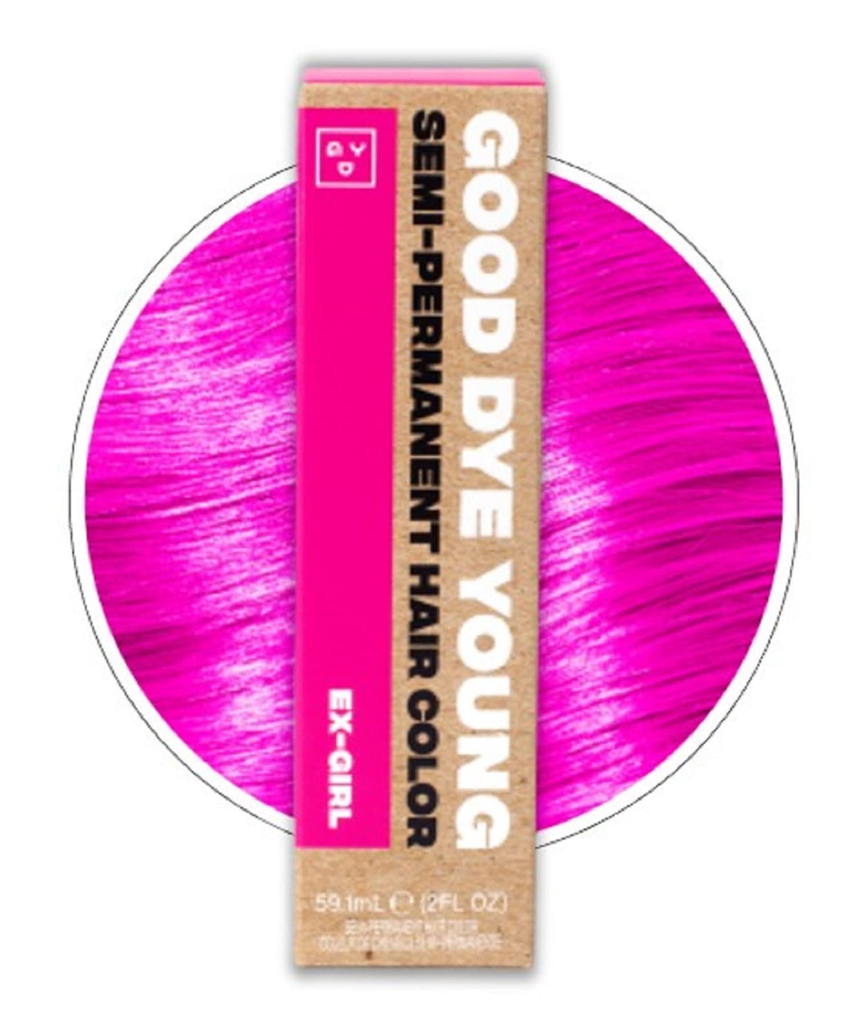 Good Dye Young front packaging showing Ex-Girl Pink and vibrant product benefit