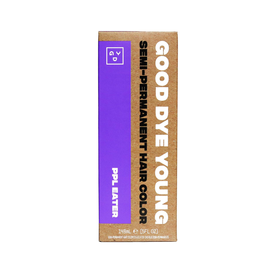 Good Dye Young front packaging showing bold purple and product size benefit: clear labeling