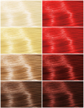 Good Dye Young applied on bleached hair strand showing intense Rock Lobster payoff