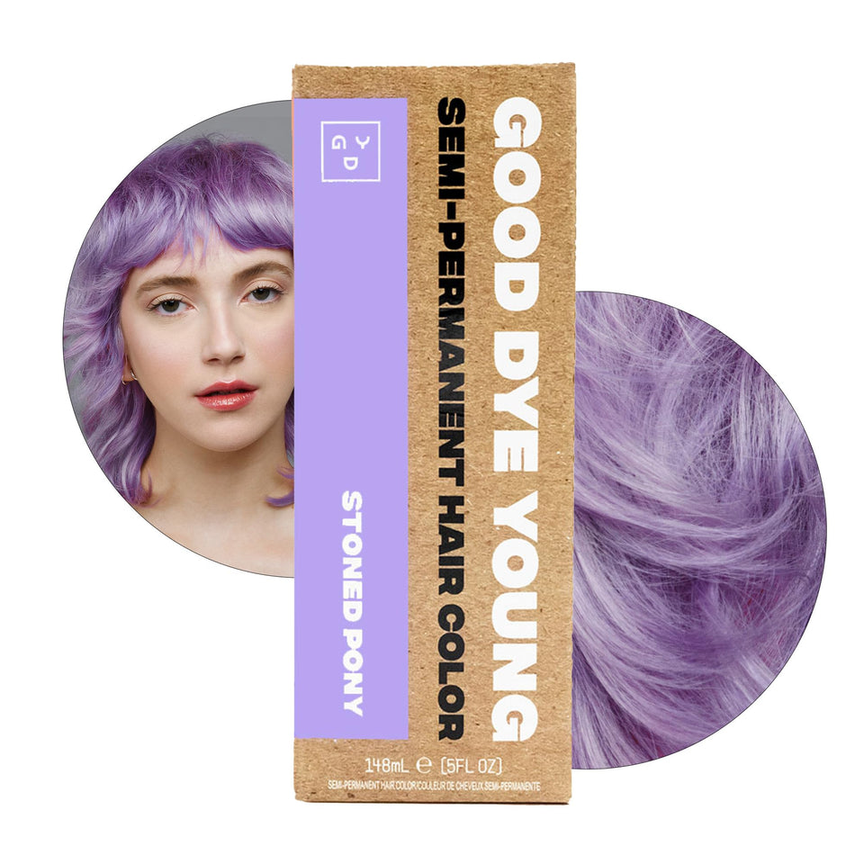 Good Dye Young front packaging showing vibrant purple and product details for clear choice