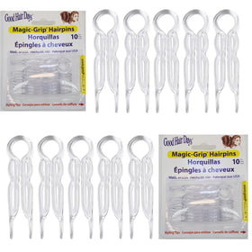 Good Hair Days front packaging showing crystal pins and set of 20 for easy selection