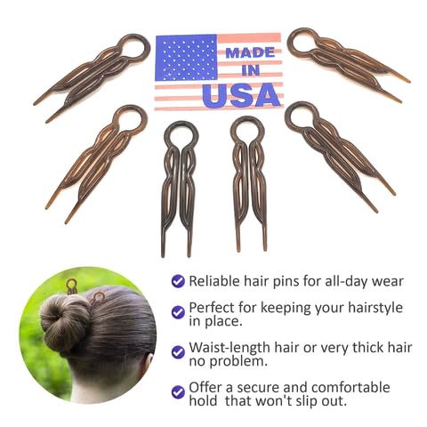 Good Hair Days pins used in a casual bun in a lifestyle shot highlighting comfortable all-day wear