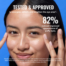 Good Molecules application under-eye being tapped in for reduced puffiness
