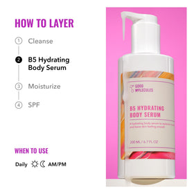 Good Molecules bottle beside hand to show 120ml scale and travel convenience