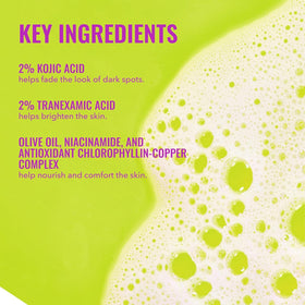 Good Molecules ingredients display with acids and niacinamide for clarity