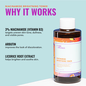 Good Molecules product labels readable to show ingredients and directions