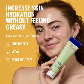 Good Molecules cream texture close-up highlighting lightweight finish and quick absorption
