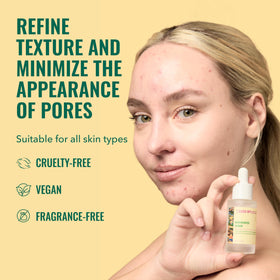 Good Molecules dropper dispensing serum demonstrating precise application