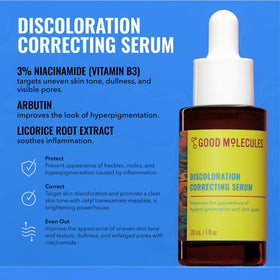Good Molecules products being applied to face to target dark spots