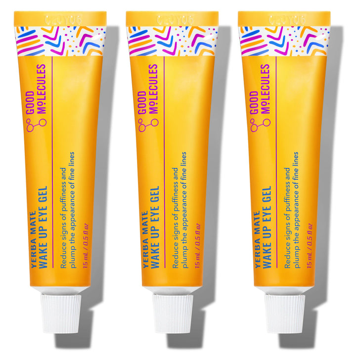 Good Molecules front packaging showing three 15 ml tubes and clear benefits