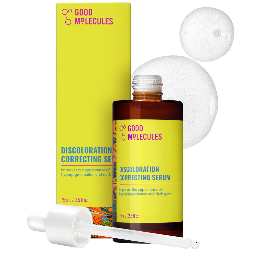 Good Molecules front packaging showing serum bottle and clean design benefits clarity