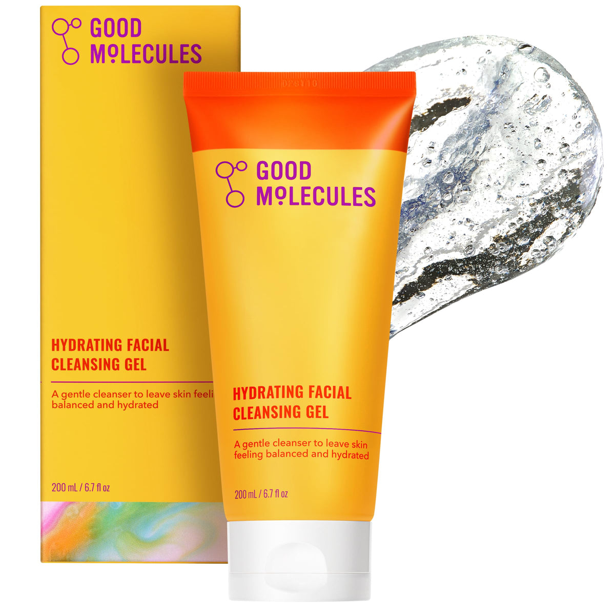 Good Molecules front packaging showing hydrating cleansing gel benefits
