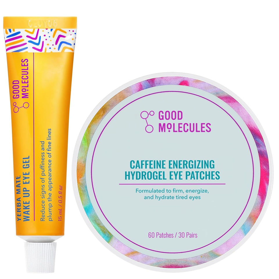 Good Molecules front packaging showing both gel and patches for quick morning refresh