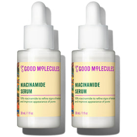 Good Molecules front packaging showing two bottles and clear benefits
