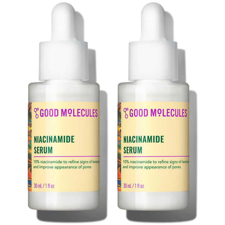 Good Molecules front packaging showing two bottles and clear benefits