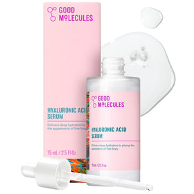 Good Molecules front packaging showing bottle and label, clear hydration benefit