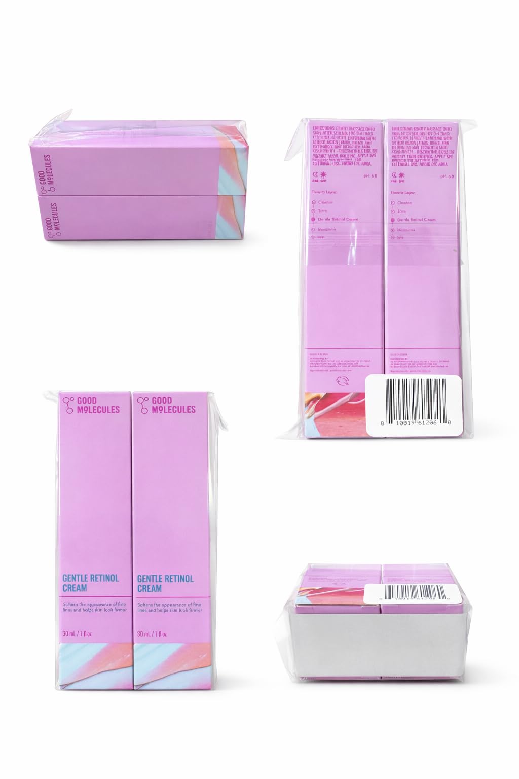 Good Molecules cream on fingertip ready for application showing lightweight blend and absorption