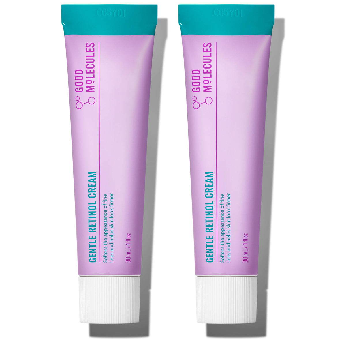 Good Molecules front packaging showing two tubes and product name for easy identification