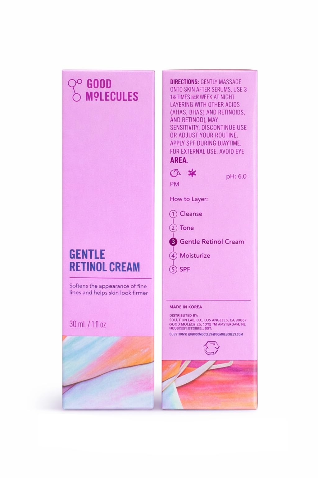 Close view of Good Molecules soothing ingredients highlighting gentle formula benefits