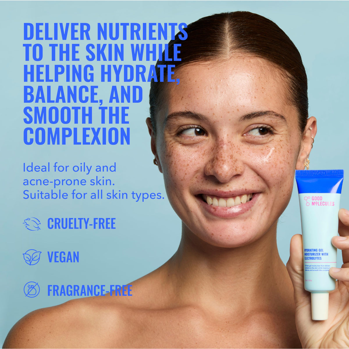 Good Molecules gel texture close-up highlighting lightweight hydration