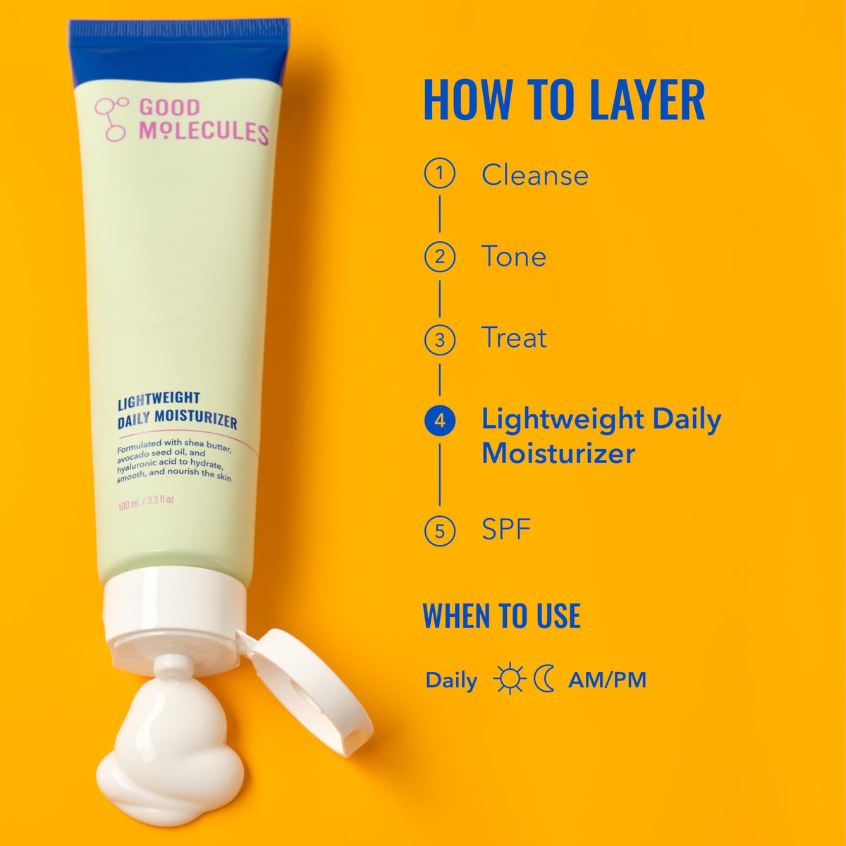Good Molecules in hand to show 100 ml size and travel-friendly convenience